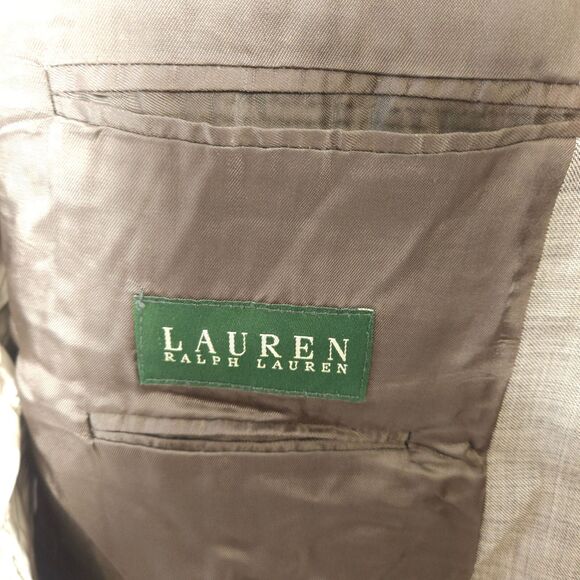 Lauren Ralph Lauren Mens 48L Gray Wool 2-Button Sports Coat Blazer Suit - Picture 4 of 11